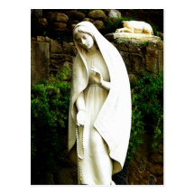 Statue de jardin de Vierge Marie Cartes Postales