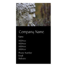 Statue de jardin d'homme cartes de visite personnelles