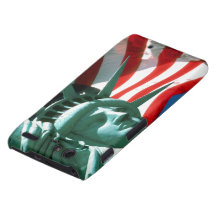 STATUE DE LA LIBERTÉ AVEC LE DRAPEAU AMÉRICAIN ÉTUI DROID RAZR