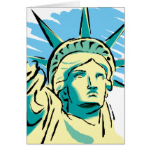 Statue de la liberté carte de vœux