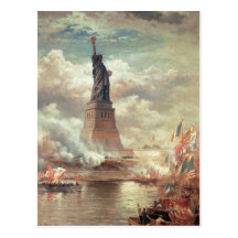 Statue de la liberté éclairant le monde cartes postales