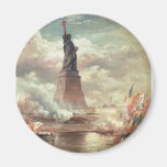 Statue de la liberté éclairant le monde aimants pour réfrigérateur