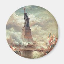 Statue de la liberté éclairant le monde aimants pour réfrigérateur
