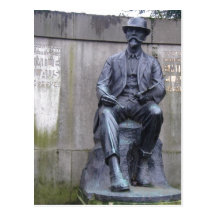 statue de lui, pas loin du SMAK à Gand Carte Postale
