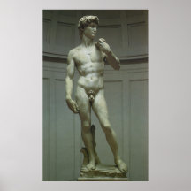 Statue de marbre de la Renaissance de David par Mi Posters