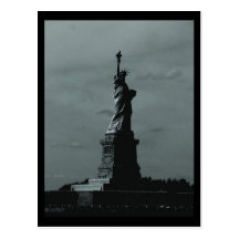 Statue de NYC de la liberté B&W Carte Postale