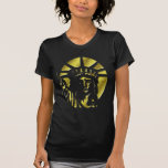 Statue de T-shirt de conception de relief par or d