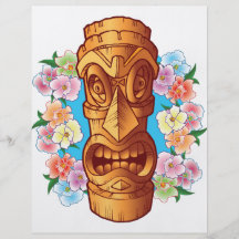 Statue de Tiki de bande dessinée Prospectus En Couleur