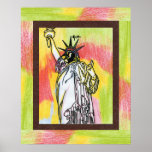Statue des affiches d'art moderne de liberté