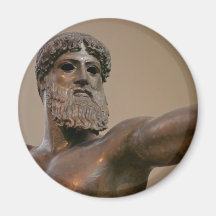 Statue en bronze de Zeus à Athènes Grèce Magnets Pour Réfrigérateur