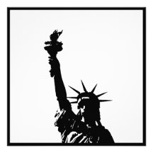 Statue noire et blanche des invitations de silhoue