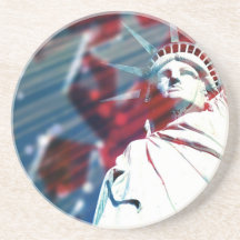 Statue patriotique des Etats-Unis de caboteur de d Dessous De Verres