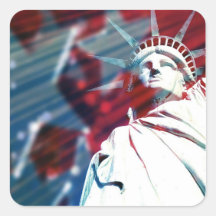 Statue patriotique des Etats-Unis de conception de Adhésif