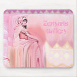 Statue rose tapis de souris