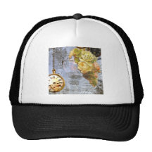 Steampunk et roses jaunes casquette