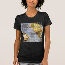 Steampunk et roses jaunes t-shirts