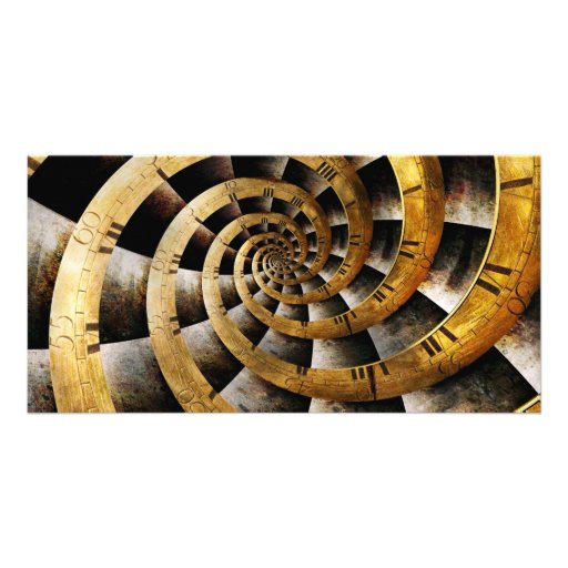 Steampunk - horloge - l'écoulement du temps photocarte