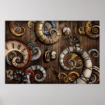Steampunk - horloge - machine de temps posters