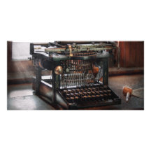 Steampunk - machine à écrire - une machine à écrir cartes avec photo