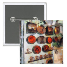 Steampunk - mesures dans la salle des machines badges