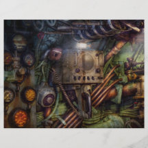 Steampunk - naval - la station de COMM. Prospectus Avec Motif