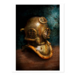 Steampunk - plongée - le casque de plongée cartes postales