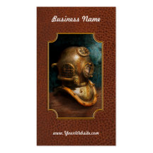 Steampunk - plongée - le casque de plongée cartes de visite personnelles