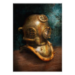 Steampunk - plongée - le casque de plongée invitations
