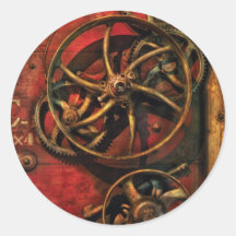 Steampunk - rouages adhésifs ronds