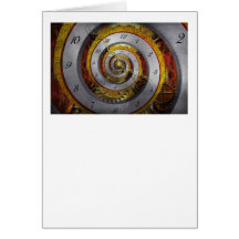 Steampunk - spirale - temps infini carte de vœux