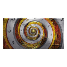 Steampunk - spirale - temps infini cartes avec photo