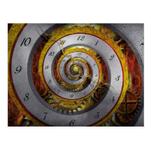 Steampunk - spirale - temps infini cartes postales