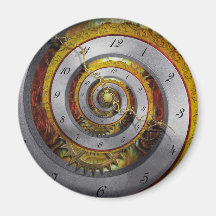 Steampunk - spirale - temps infini aimant pour réfrigérateur