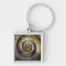 Steampunk - spirale - temps infini porte-clef