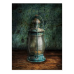Steampunk - une vieille lanterne carte postale
