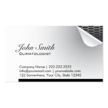 Steel Inside Climatologist Business Card