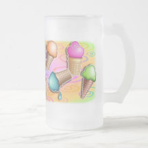 Steins, tasses givrées - cornets de crème glacée d
