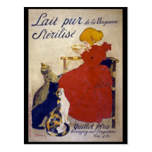 Stérilisé de la Vingeanne, Steinlen de pur de Lait Carte Postale