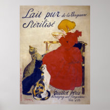 Stérilisé de la Vingeanne, Steinlen de pur de Lait Affiches