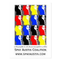 Stérilisez la carte postale de coalition d'Austin