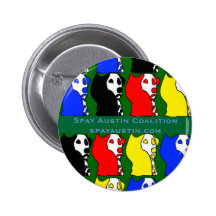 Stérilisez le bouton de coalition d'Austin Pin's Avec Agrafe