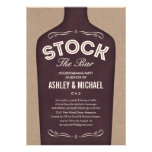 Stockez les invitations de douche de barre