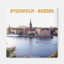 Stockholm - la Suède (Mojisola un Gbadamosi) Aimants Pour Réfrigérateur