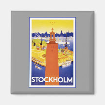 Stockholm vintage Suède Aimants Pour Réfrigérateur