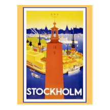 Stockholm vintage Suède Carte Postale