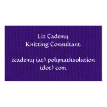 Stockinette pourpre cartes de visite professionnelles