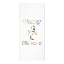stork baby shower invitation