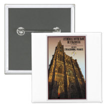 Strasbourg - cathédrale Notre Dame Badge Avec Épingle