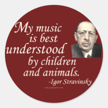 Stravinsky sur la compréhension autocollant rond