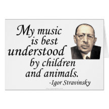 Stravinsky sur la compréhension cartes de vœux